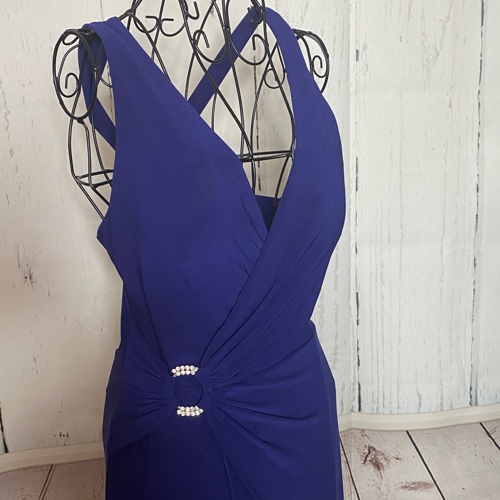Elegant Navy Blue Dress - Picture 2 of 13
